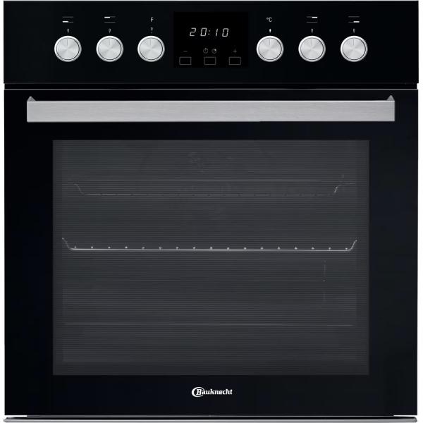 Bauknecht HVS5 TH8VS3 ES - Einbauherd für Elektrokochfelder, Schwarz/Edelstahl, 65 L, 60 cm